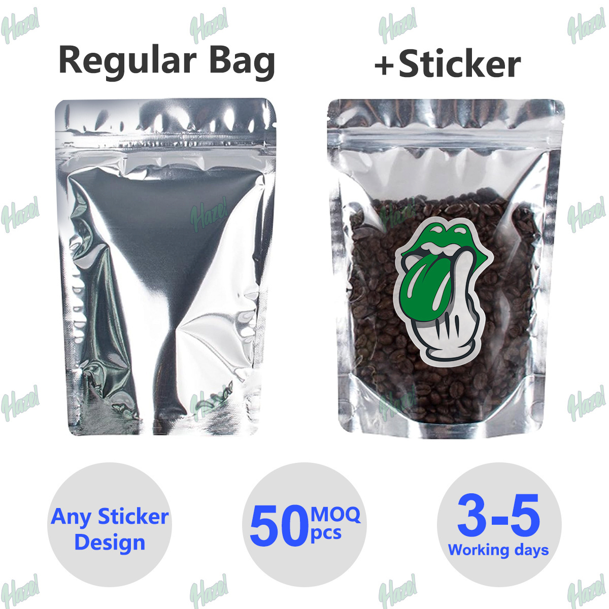 OEM Plastic Customized Mylar Bags Food Packaging Smell Proof Resealable Storage For Pet Bird Dog Cat Flat Foil Stand up Pouch