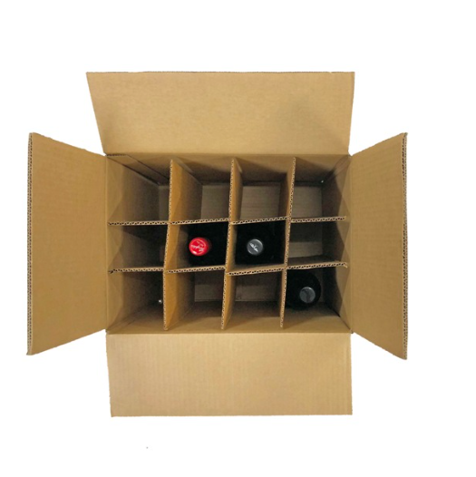 High Quality Shanghai Wholesale Supply Reasonable Price Strong Transport Box Custom Printed 4/6/8 bottles Wine Shipping Carton