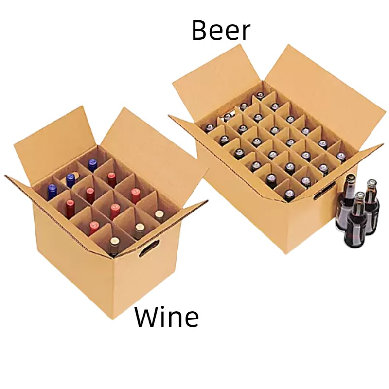 High Quality Shanghai Wholesale Supply Reasonable Price Strong Transport Box Custom Printed 4/6/8 bottles Wine Shipping Carton