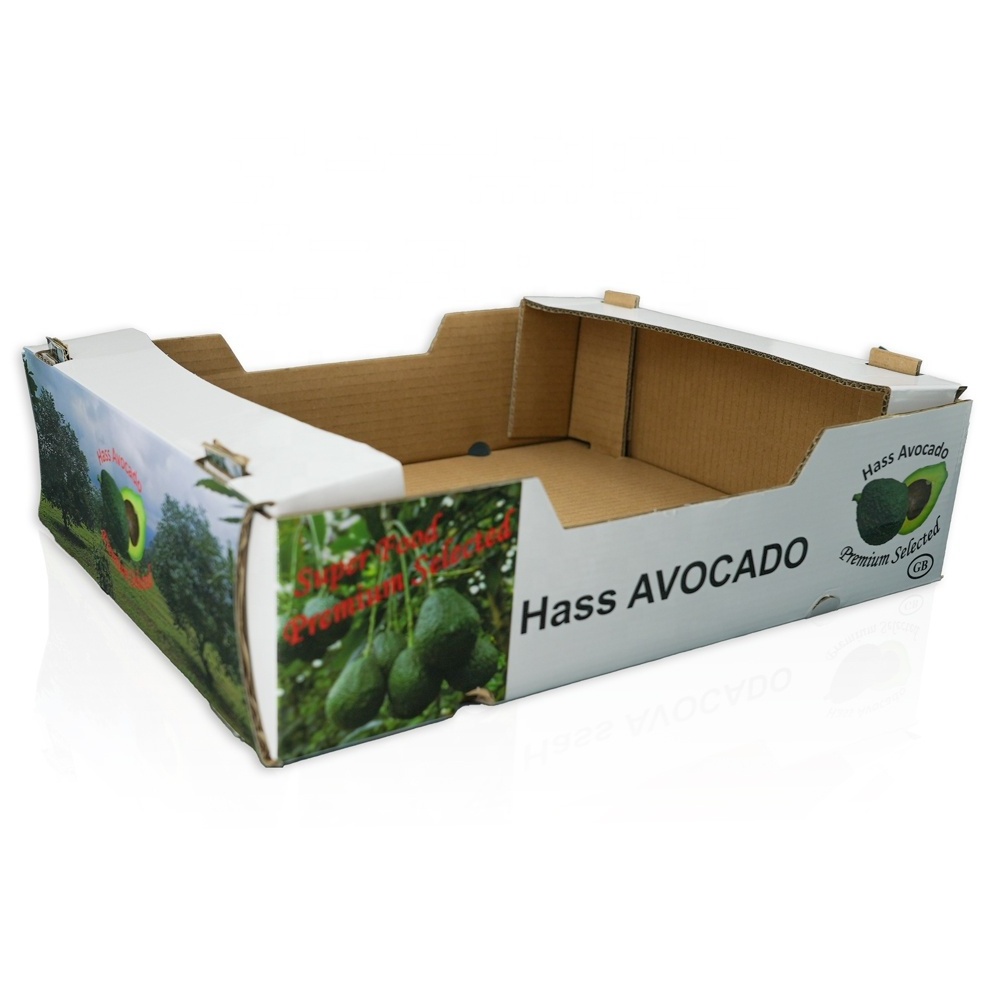 Manufacture Recycle wholesale waterproof white corrugated cardboard box wax coated corrugated vegetable boxes