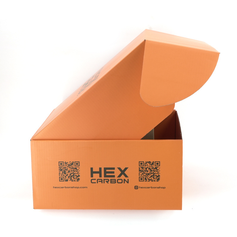 Customized Orange Jewelry Gift  Mailer Packaging Boxes Orange Cardboard Corrugated Shipping Box for Packaging