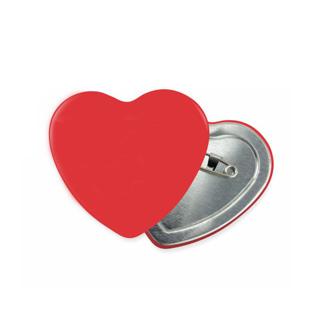 Badge maker custom shaped tin promotion button pin metal tinplate blank sublimation heart button badge