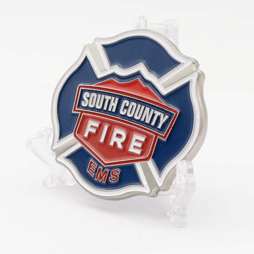 No minimum custom metal 3d soft enamel fire dept rescue honor firefighter challenge coins