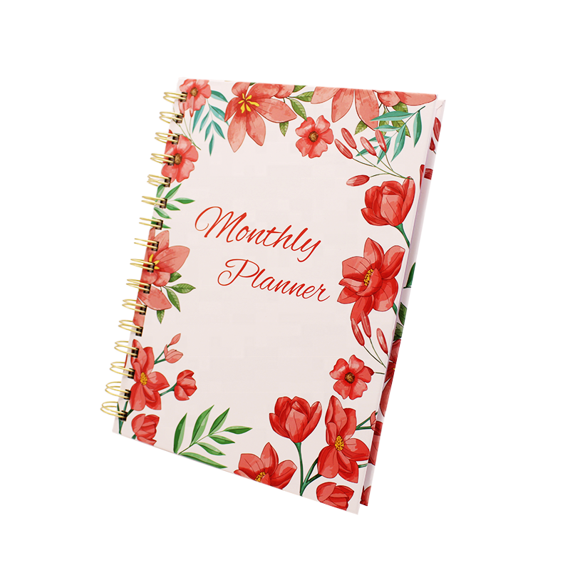 2024 New Flowers Design Hardcover Wire-O spiral Notebook