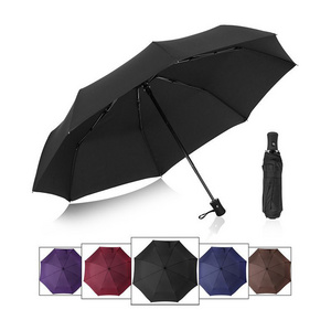 Manufacture shenzhen upward outdoor windproof  waterproof 3 fold custom remote control umbrella with logo