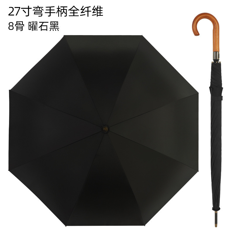 AI-MICH  Black Coating Fiberglass Golf Umbrella Windproof With Custom Logo High Quality Uv Proof Umbrella 190T Pongee