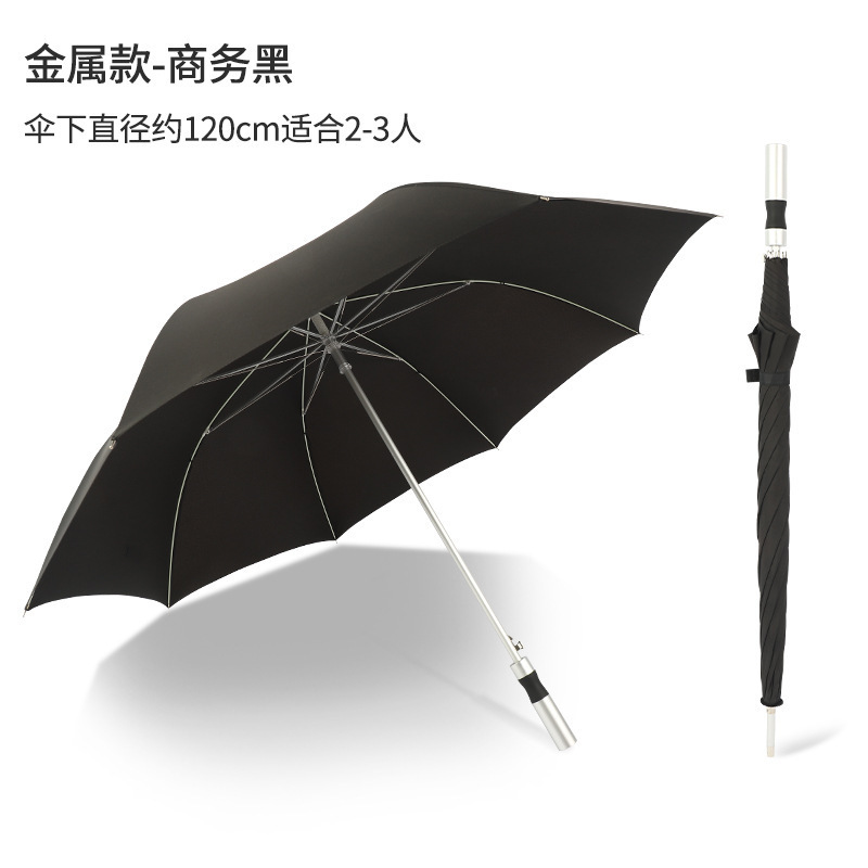 AI-MICH  Black Coating Fiberglass Golf Umbrella Windproof With Custom Logo High Quality Uv Proof Umbrella 190T Pongee