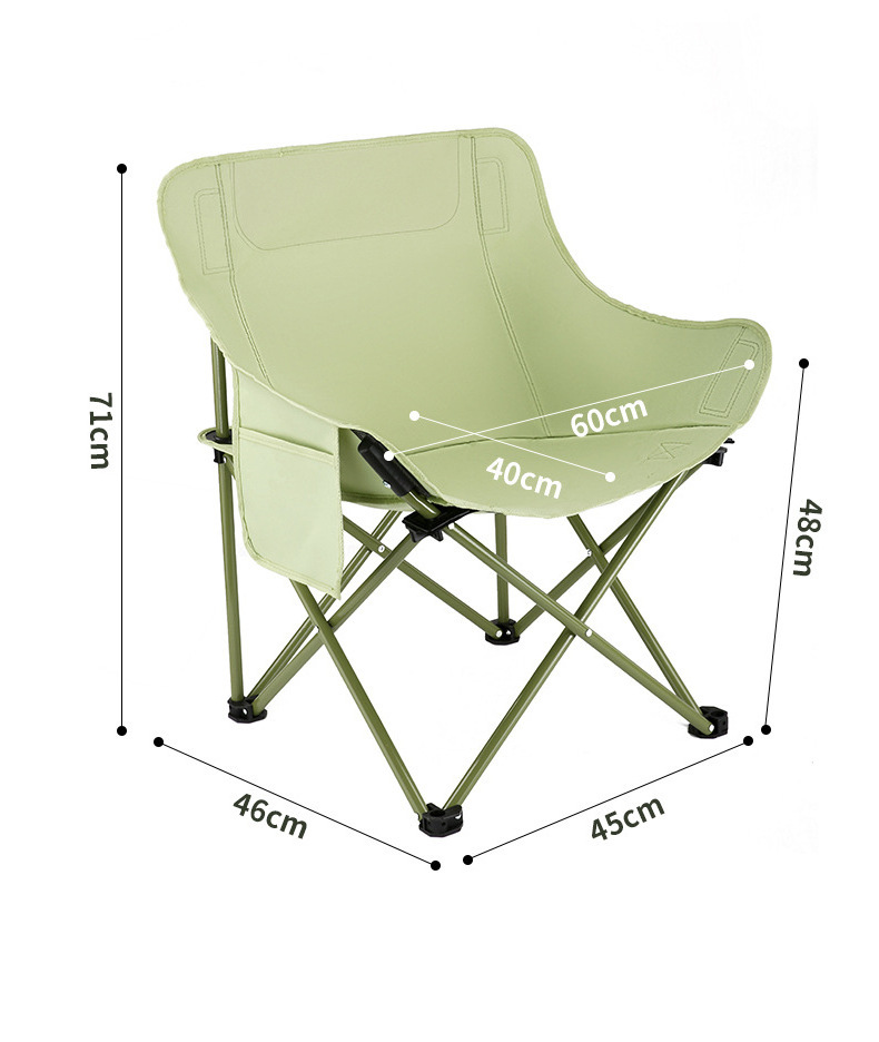 AI-MICH Heated Camping Chair Oversized Portable Outdoor Heated Folding Moon Chairs Padded Comfy Heating Chair for Sports Camping