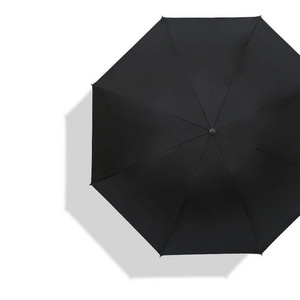 AI-MICH High Quality Full Fiberglass Black Umbrella Windproof With Wooden Handle 28 Inch 2 Fold Cheap Hot Sale Folding Umbrella