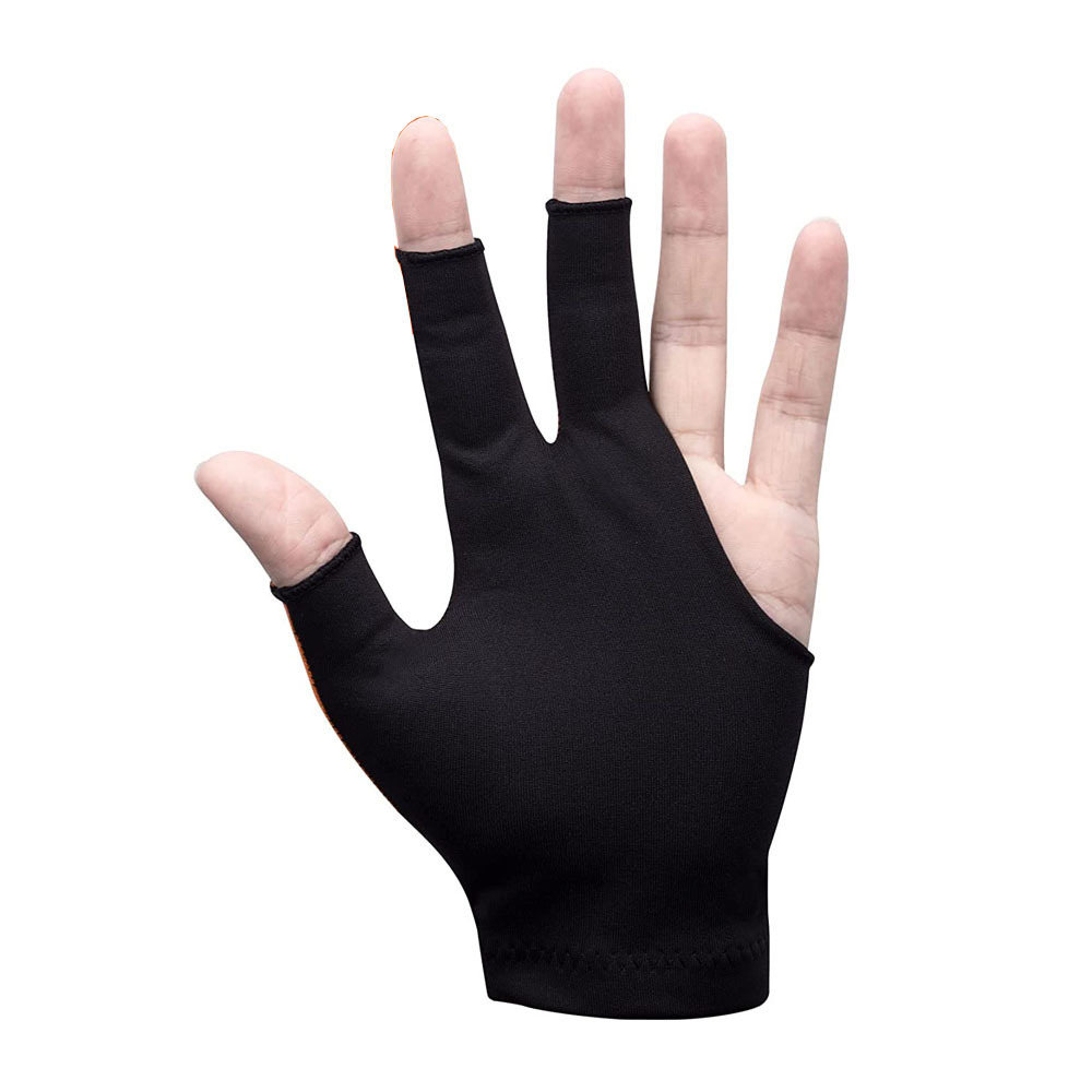 Guantes de  Billiard Glove Quality Customized Breathable Non-Slip 3 Finger Billiard Gloves Resistant Pool Snooker Gloves