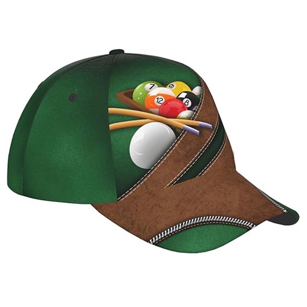 Best Hot Sale OEM ODM Custom Logo Wholesale Billiards Snooker Pool Baseball Trucker Player Shooter Dad Table Balls Cues Hat Cap