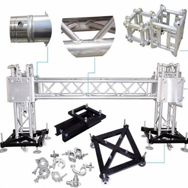 Square box lighting trussing fits factory price on sale aluminum alloy lighting truss aluminum truss