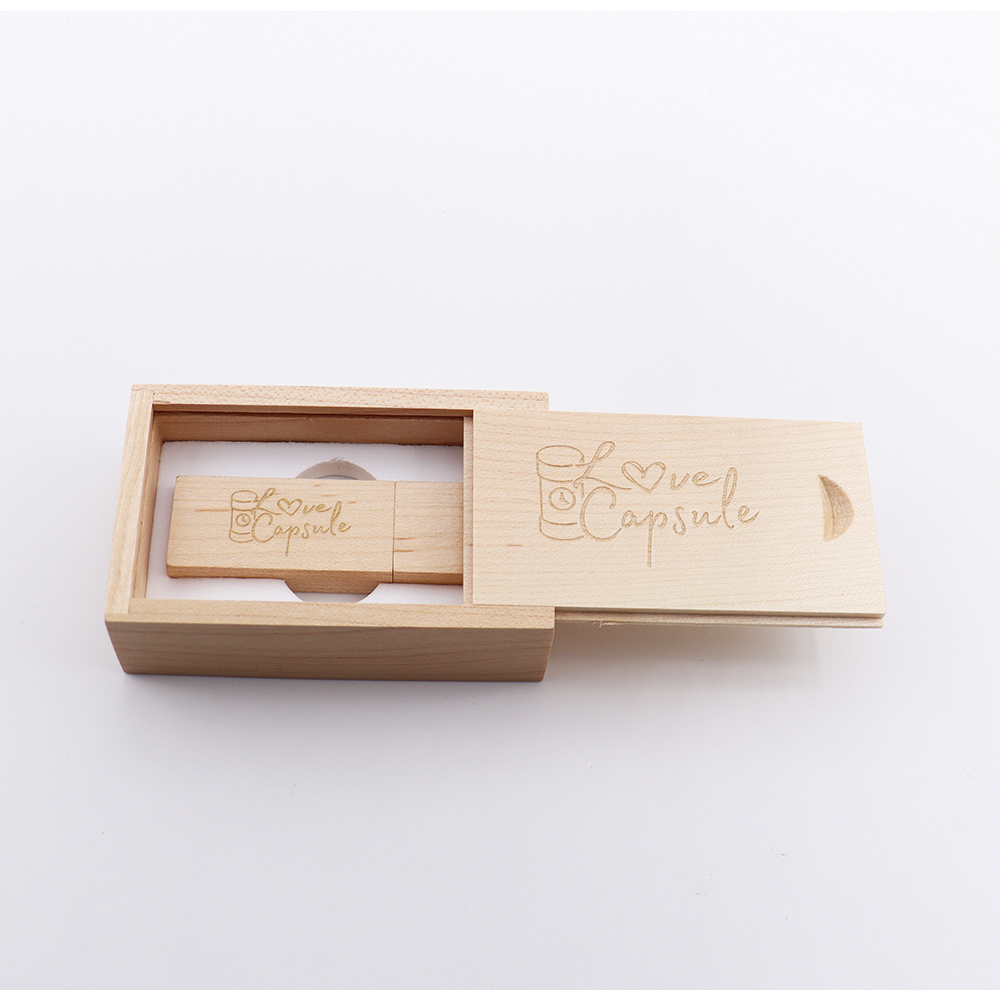 USKYSZ Corporate Gifts Cle USB 2.0 32GB 64GB Custom Flash Memory USB Flash Drive With Box Wedding USB Stick