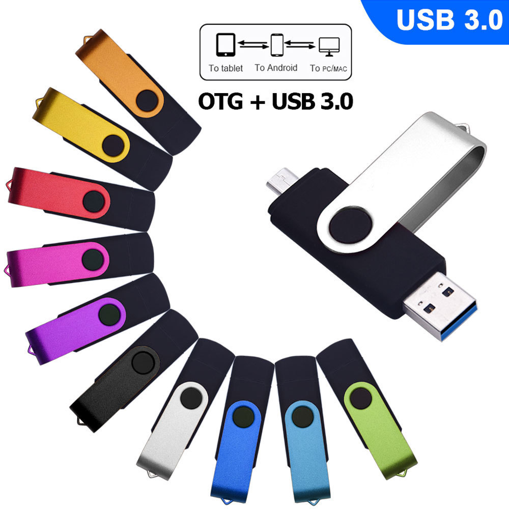 Metal Type-C In Stock Custom logo OTG USB Stick 3.0 8GB 16GB 32GB 64GB 128GB USB-C Pendrive USB Flash Drive