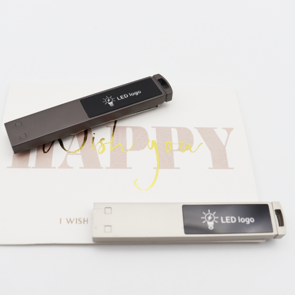 Custom Logo Light up Usb Stick 3.0 2.0 Metal Pendrive 1TB Pen Drive 64GB 2GB 4GB 32GB 16GB 8GB Usb 3.0 Flash Drive