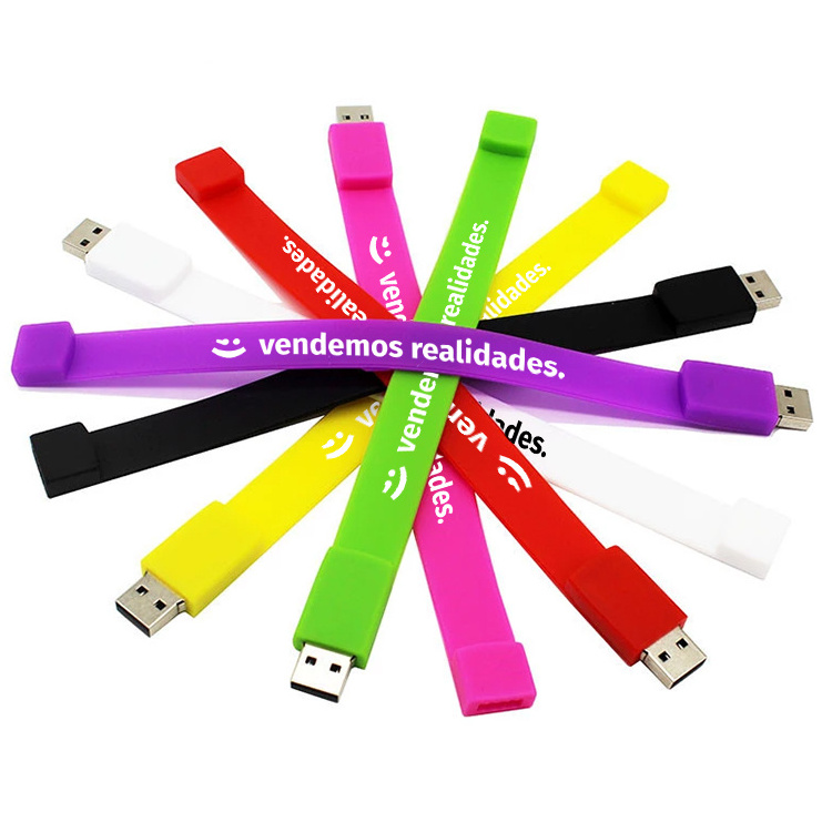 Custom Silicone Wristband Bracelet Usb Flash Drive 8gb 4gb Custom Logo bulk