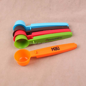 Hot Selling Plastic Food Bag Sealing Clips Coffee Spoon with Clip