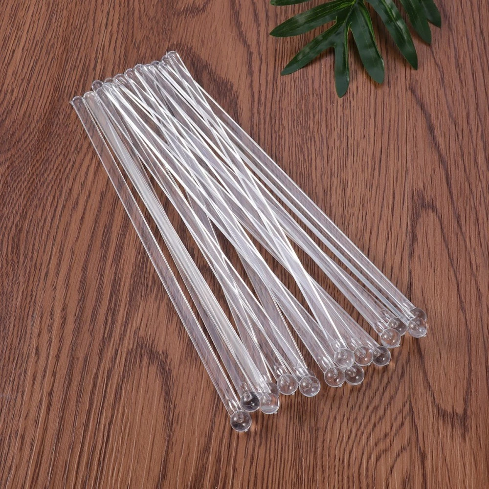 Custom clear plastic acrylic long drink cocktail mixing stir sticks