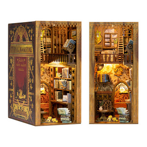 Cutebee 3D Wooden Puzzle with Touch Light Eternal Bookstore Model Building Book Nook Kit for Decoration