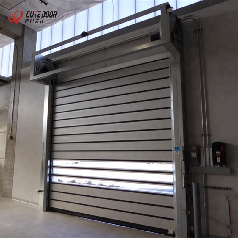 Hard aluminum material fast automatic high speed horizontal spiral roller shutter garage sliding door