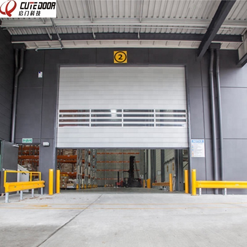 Hard aluminum material fast automatic high speed horizontal spiral roller shutter garage sliding door