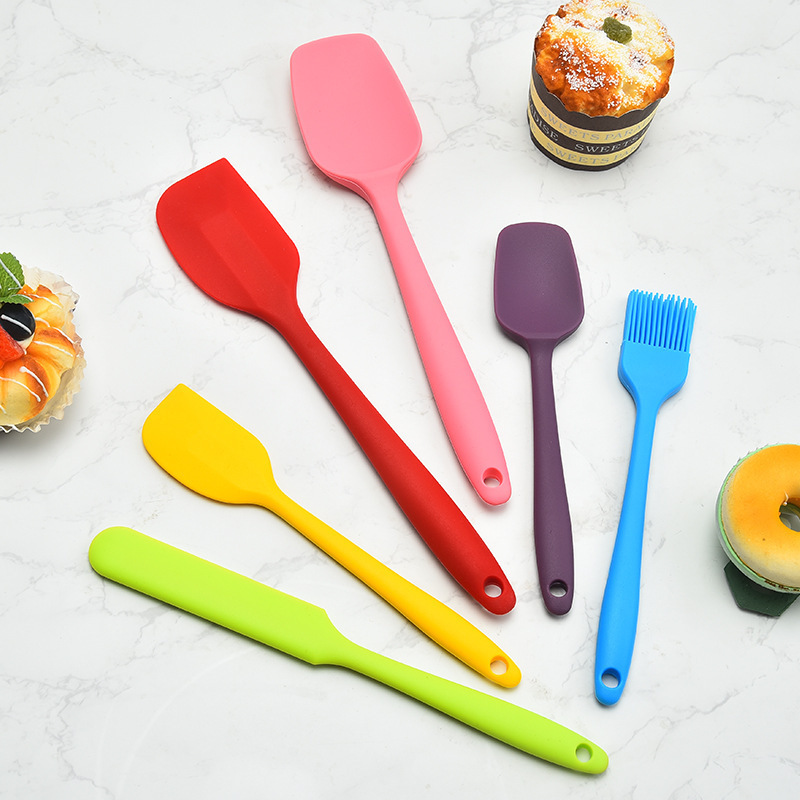 kitchen baking tool 6 PCS PACK Kitchen tools Non-Stick Heat-Resistant Silicone Scraper Spatula kitchen utensil set