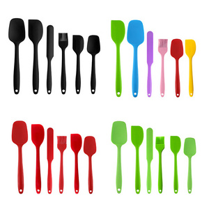 kitchen baking tool 6 PCS PACK Kitchen tools Non-Stick Heat-Resistant Silicone Scraper Spatula kitchen utensil set