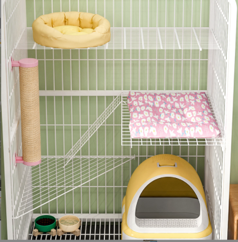 Cat cage space Villa home indoor with toilet one two-storey cat house pet cattery cat