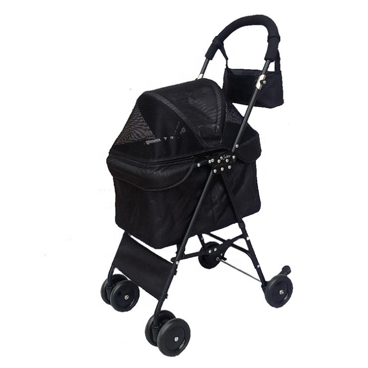 Dog cat pet travel carrier bag stroller pushchair pram buggy foldable dog trolley