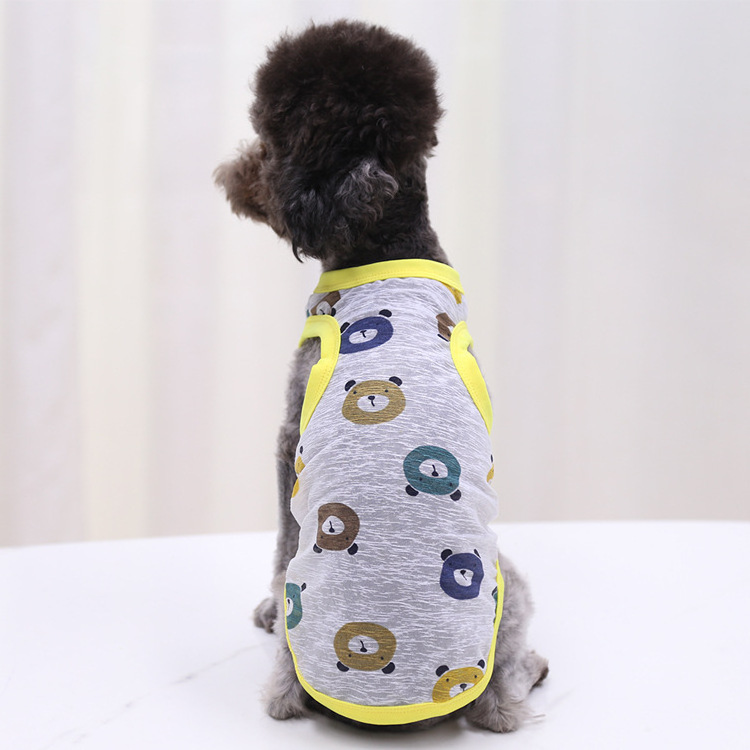 2022 Hot Sale Multiple Colour Cute Cactus Summer Polyester Wholesale Sun Protection Breathable Cool Pet Clothes Dogs Vest