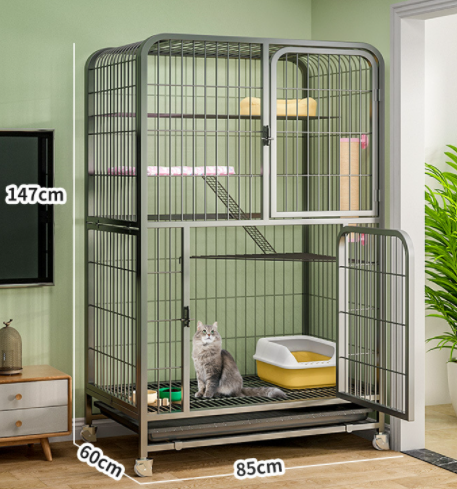 Cat cage space Villa home indoor with toilet one two-storey cat house pet cattery cat