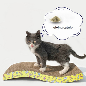 Cat Toy Pet Products Corrugated Cardboard Cat Wave Scratchers Scratching Bed Scratch Pad Board