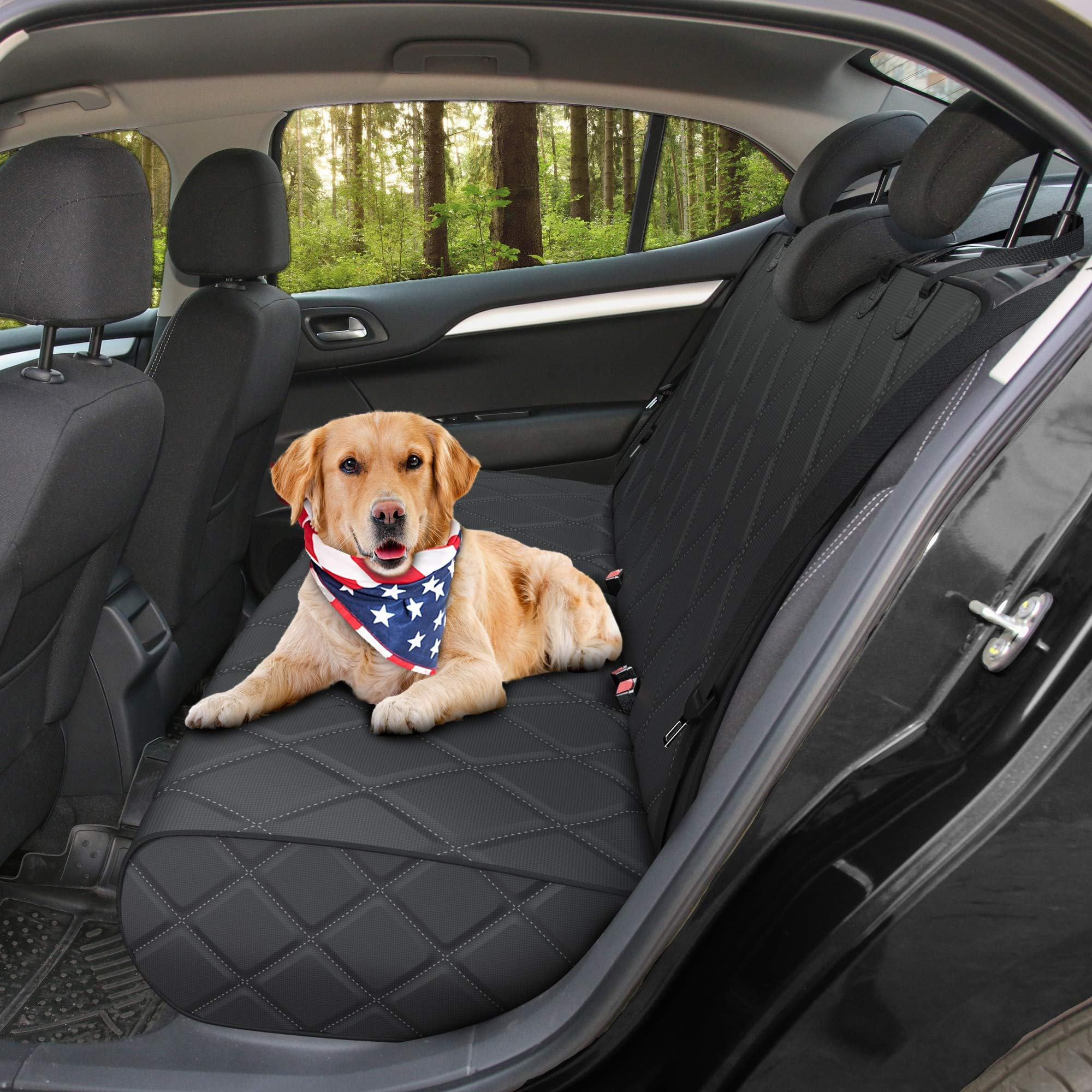 Washable Waterproof Durable Scratch Proof Non slip Dog Car Protector Back Seat Bench Dog Car Seat Cover for Cars Trucks & SUVS