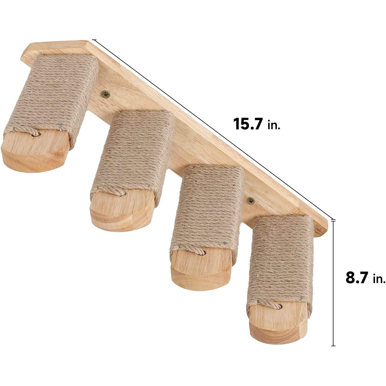 High Quality Customizable Cat Wooden Hammock Cat Ladder And Combination 4 Steps Wall Mounted Climber For Scratching