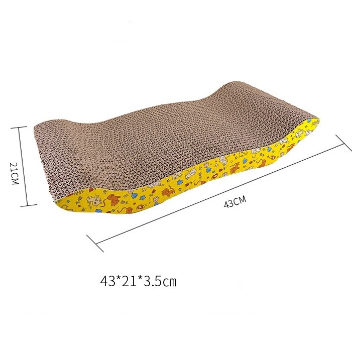 Cat Toy Pet Products Corrugated Cardboard Cat Wave Scratchers Scratching Bed Scratch Pad Board