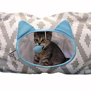 Outdoor Toys with Tunnel Tunnels for Cat 5 Way Toy Funny Bed Pet Tent 2 Holes Kitty City See Through Cats Tunnel