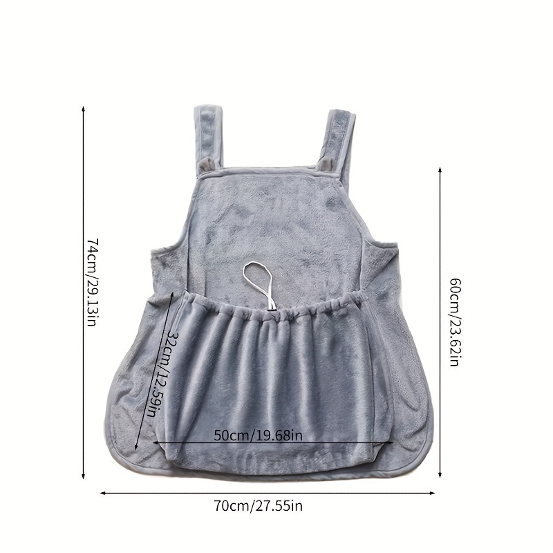 Fashion Custom Logo Coral Fleece Comfortable 100% Embroidery Cotton Polyester Waterproof Cat Bag Apron