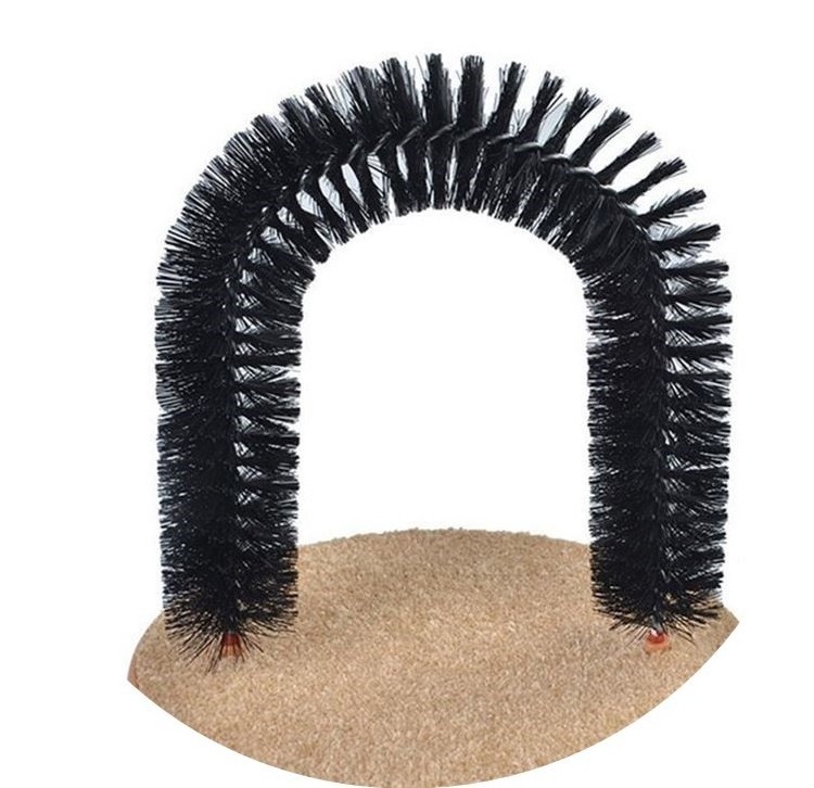 Cat Scratcher and Grooming Arch: Self Groomer and Massager with Catnip Perfect for Playing and Scratching