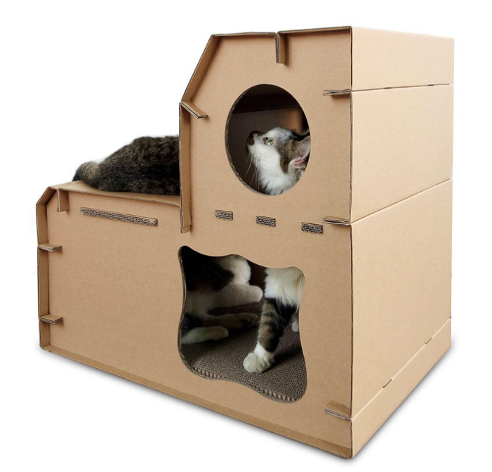 Durable Cat Corrugated Paper House Cat scratching Mat & Cat Sofa Bed