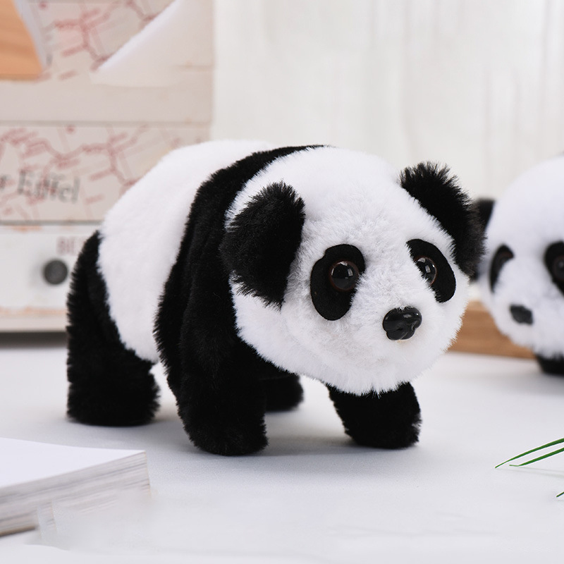 Electric Plush Panda Pet Toys Children Battery Operation Walking Panda Stuffed Plush Animal Doll Toy