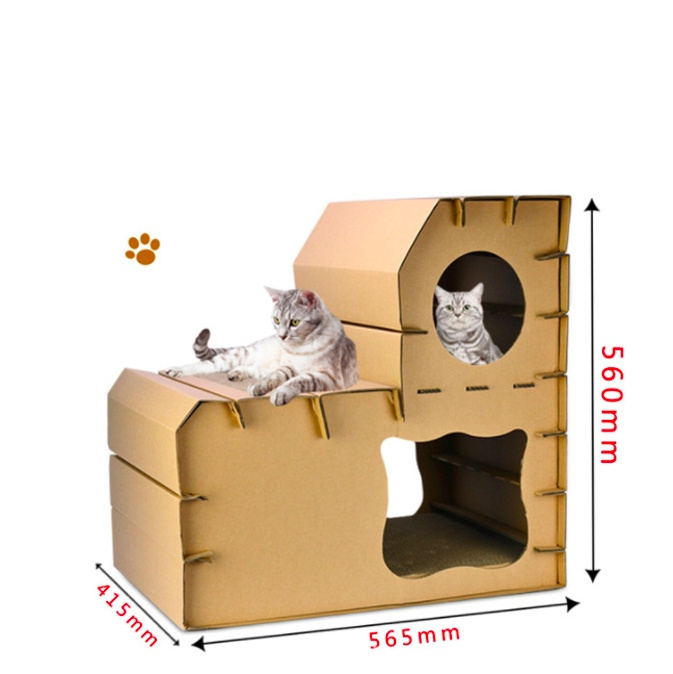 Durable Cat Corrugated Paper House Cat scratching Mat & Cat Sofa Bed