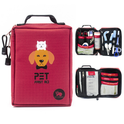 Wholesale portable compact medical bag emergency kit box pet first aid kit for dogs cat animals travel outdoor