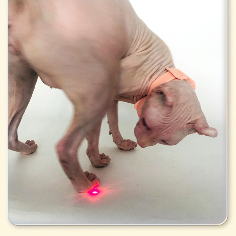 USB Rechargeable Automatic Cat Toys with LED Lights Electric Smart Amusing Collar Interactive Cat Toys for Indoor Cats