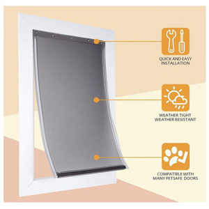 Cost-Effective Pet Dog Door Safe Ferromagnetic Wall Entry Locking Automatically Close Dog Cat Pet Supplies Flap Door Pet Door