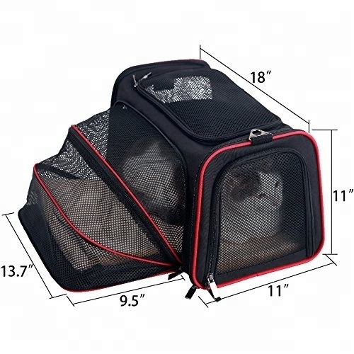 Wholesale Pet Products  Dog Cat Travel Outside Carry Cage  Mesh Cat Carrier Bag