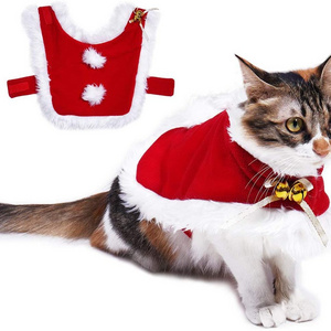 Pet Accessories Costume Christmas Pet Dog Clothes Winter Suits Cloak Hat Christmas Dress Up Clothes For Dogs