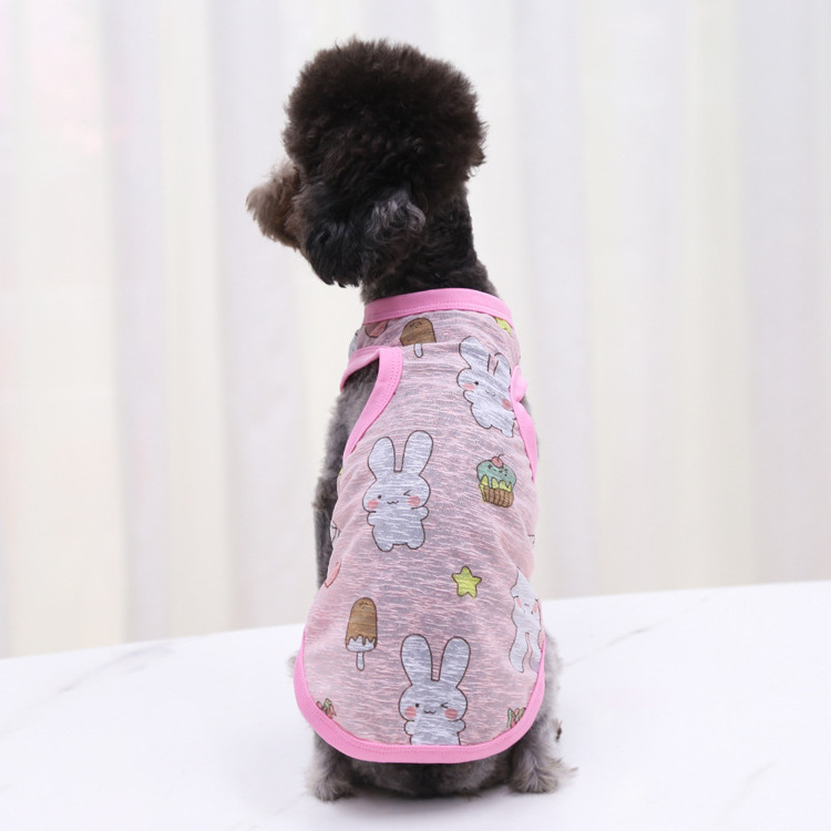 2022 Hot Sale Multiple Colour Cute Cactus Summer Polyester Wholesale Sun Protection Breathable Cool Pet Clothes Dogs Vest