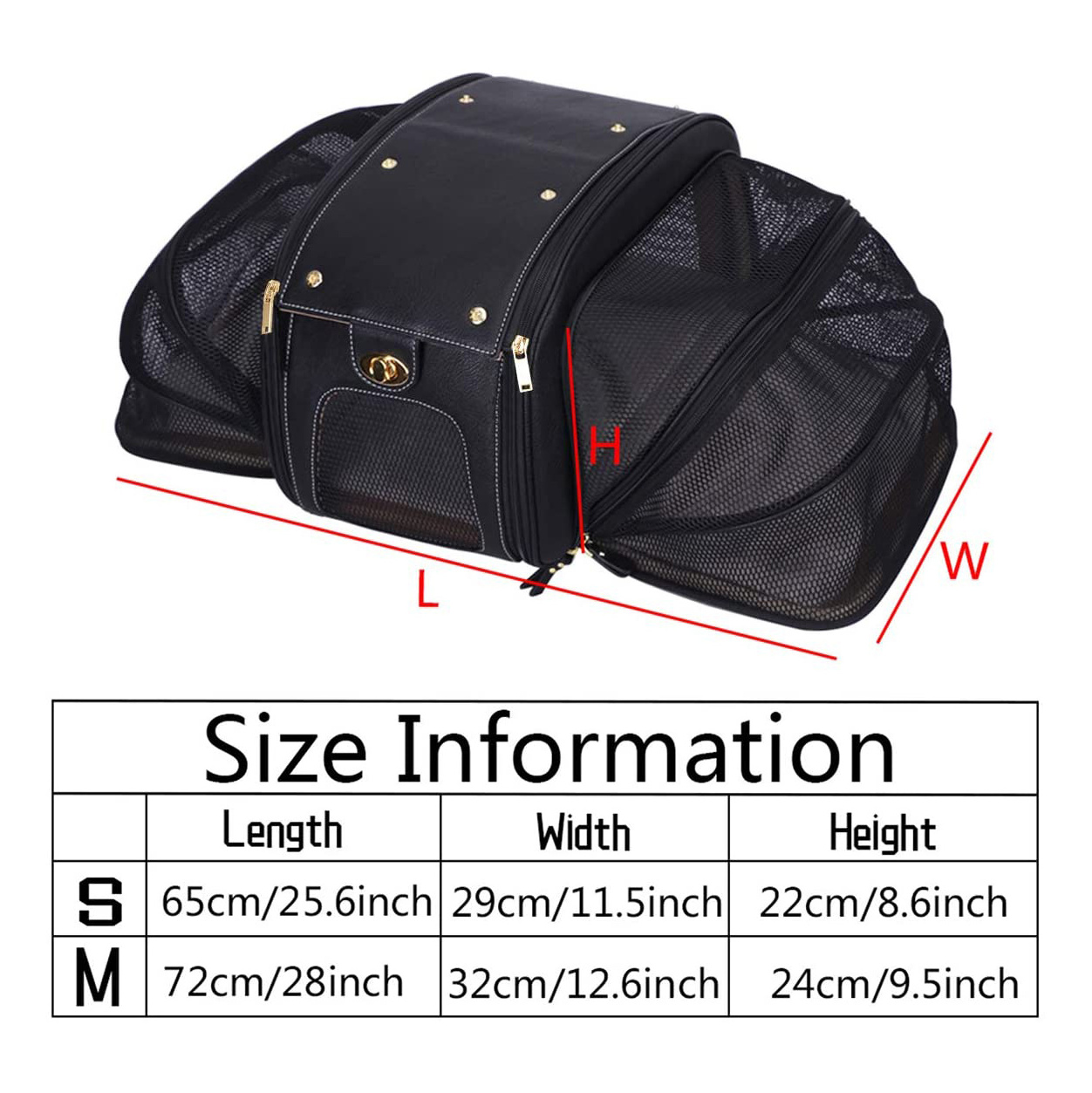 Outdoor Foldable Waterproof Premium PU Leather Pet Purse Portable Bag  Pet Dog Cat Carrier for Cat and Small Dog Home