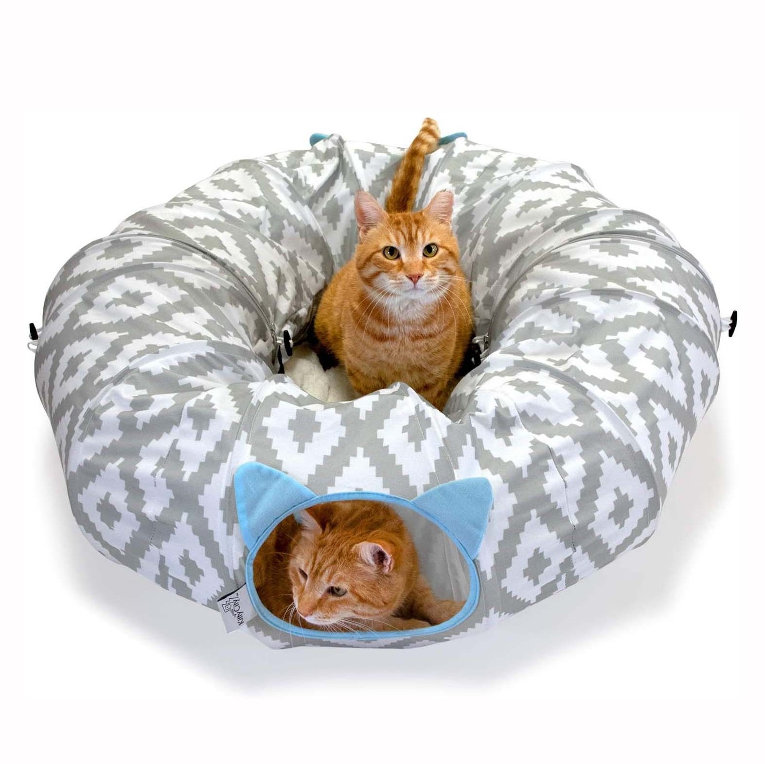 Outdoor Toys with Tunnel Tunnels for Cat 5 Way Toy Funny Bed Pet Tent 2 Holes Kitty City See Through Cats Tunnel