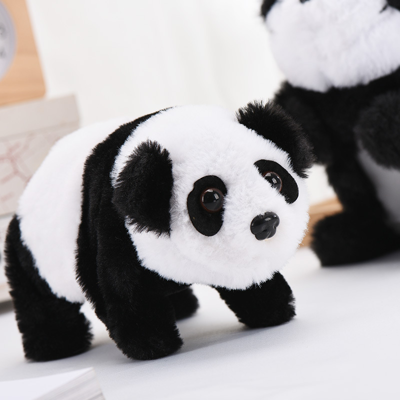 Electric Plush Panda Pet Toys Children Battery Operation Walking Panda Stuffed Plush Animal Doll Toy